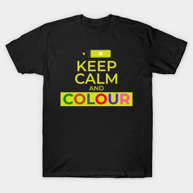 Keep Calm And Colour T-Shirt by Lin Watchorn 